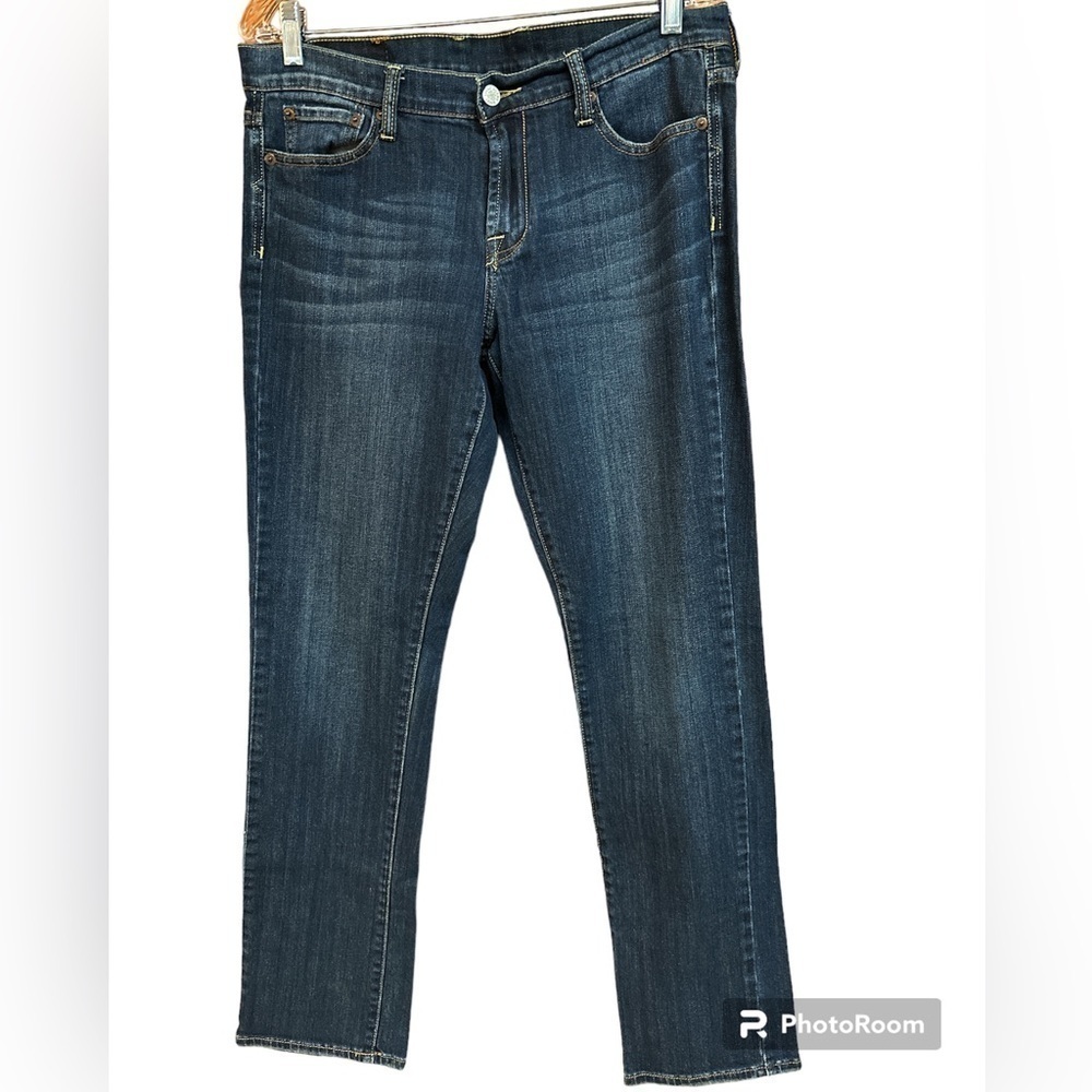 Lucky Brand Straight Leg Dark-wash Denim Five Pocket Jeans 10/30